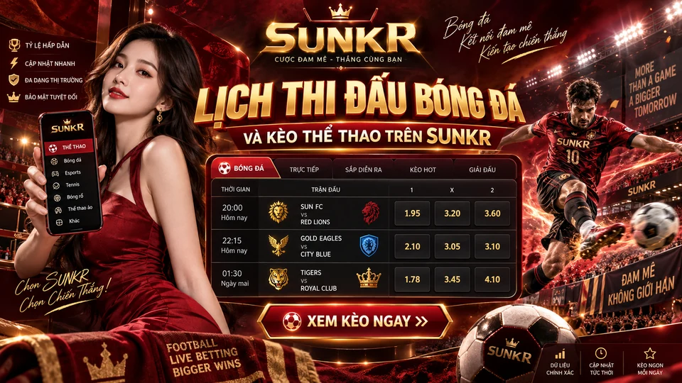 Lịch thi đấu bóng đá tuần này trên Sunew