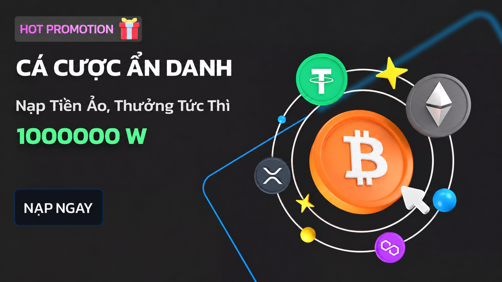 Giờ vàng Crypto — thêm 5% mỗi lần nạp